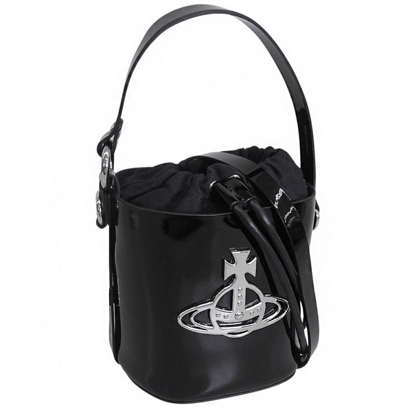 ヴィヴィアンウエストウッド 御徒面子 レディース 2WAY ショルダーバッグ 専売特許 黒いこと DAISY SMALL DRAWSTRING BUCKET 43020023L001ON403 VIVIENNE WESTWOOD