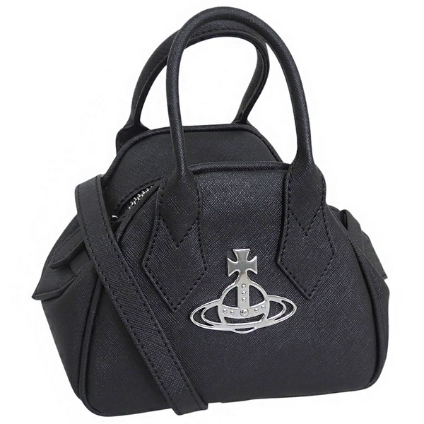 ヴィヴィアンウエストウッド 御徒面子 レディース 2WAY ショルダーバッグ ハンドバック 黒いこと SAFFIANO MINI YASMINE 45030009S000BN401 VIVIENNE WESTWOOD