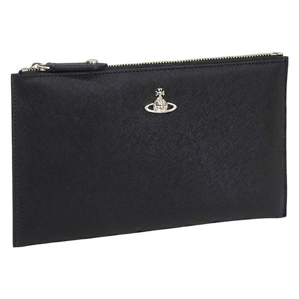 ヴィヴィアンウエストウッド バッグ レディース クラッチバッグ サフィアーノレザー ブラック SAFFIANO PURSE WITH ZIP 52030003L001NN403 VIVIENNE WESTWOOD｜RINRE （リンレ）