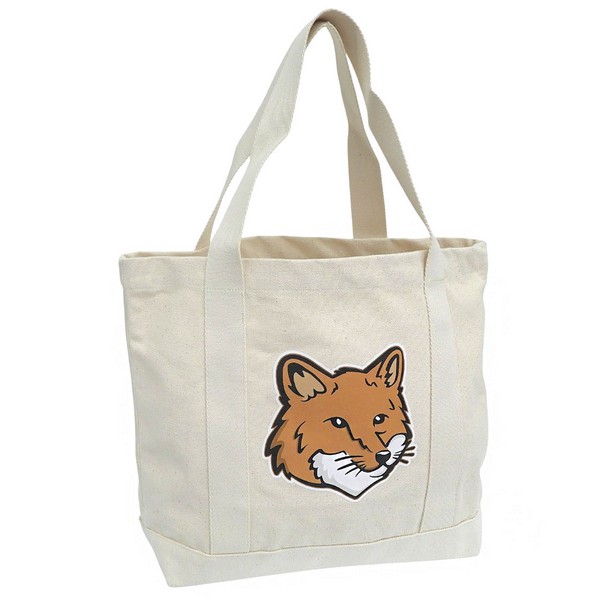 メゾンキツネ バッグ メンズ レディース トートバッグ コットン ベージュ LW05101WW0050EC MAISON KITSUNE A4対応｜RINRE （リンレ）