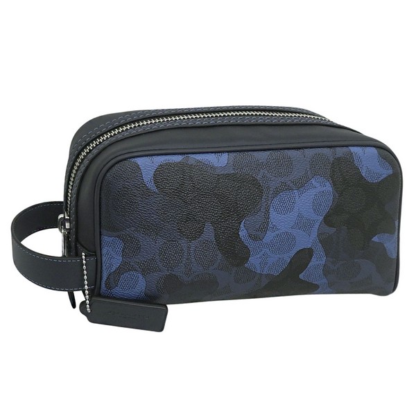コーチ バッグ メンズ セカンドバッグ アウトレット ブルーマルチ SM TRAVEL KIT CAMO CX879SVBLM COACH｜RINRE （リンレ）