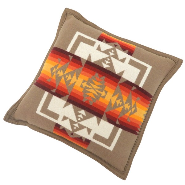 ペンドルトン アウトドア メンズ レディース クッション 40.6&times;40.6cm ウール コットン カーキマルチ CHEF JOSEPH PILLOW XP573-51114KHAKI PENDLETON｜RINRE （リンレ）
