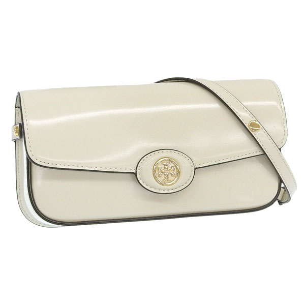 トリーバーチ バッグ レディース ショルダーバッグ レザー ホワイト ROBINSON SPAZZOLATO E/W SHOULDER BAG 161831-704 TORY BURCH｜RINRE （リンレ）