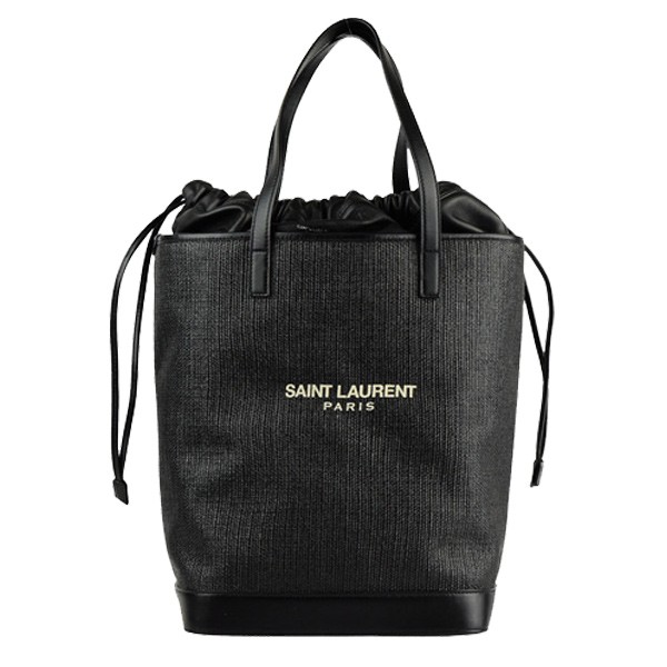 SAINT LAURENT 黒 大容量トートバッグ SAINT LAURENT サンローラン バッグ メンズ ブランド トート
