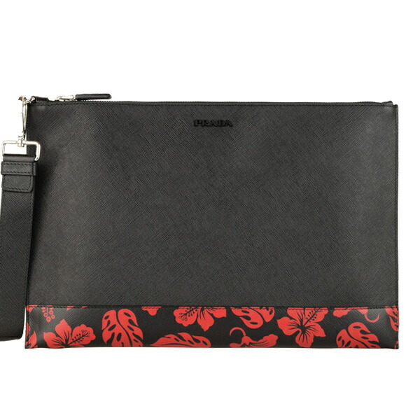 プラダ Prada セカンドバッグ クラッチバッグ オシャレ ファッション プレゼント ブラックフライデー おしゃれ アウトレット 花柄 送料