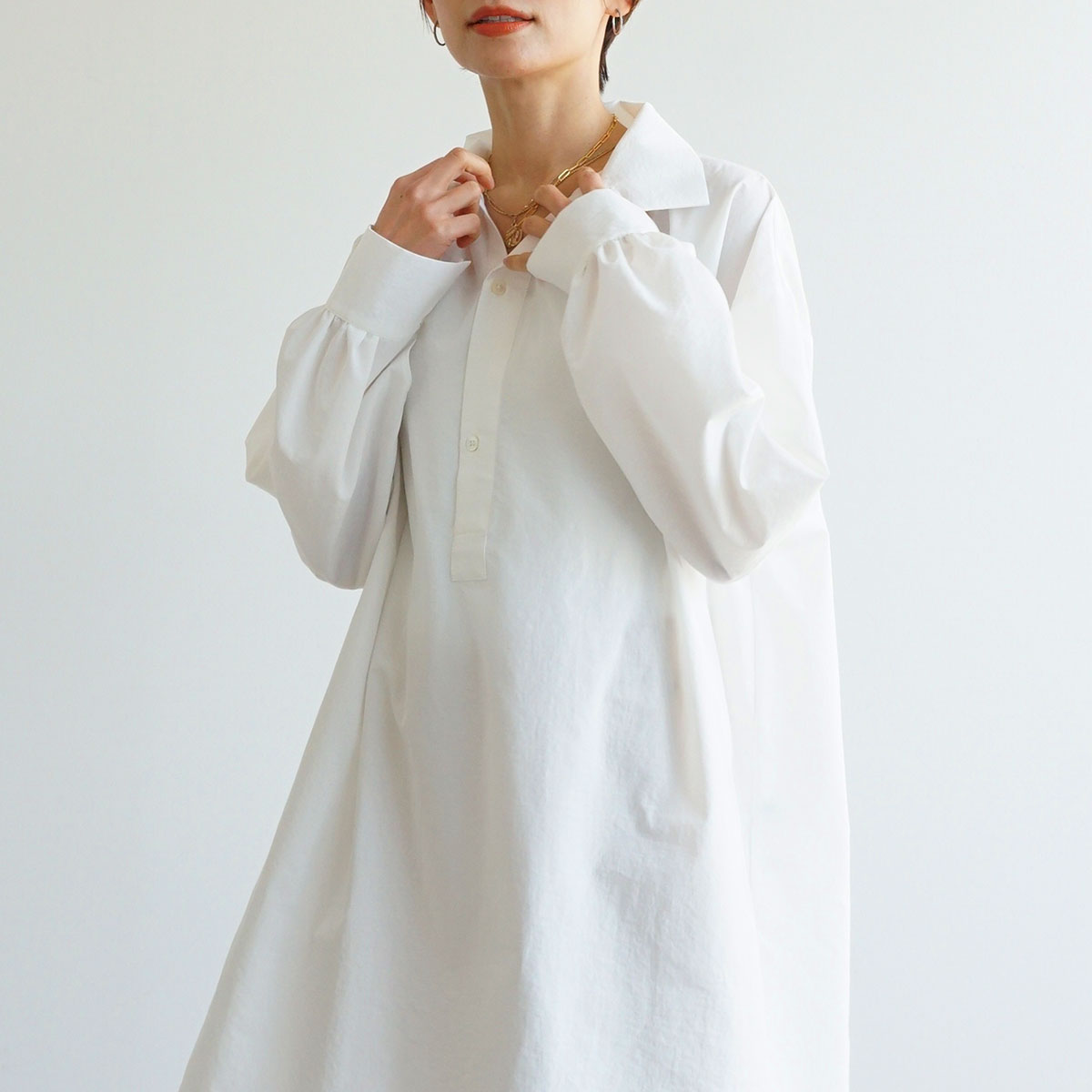 ヘンリーネックチュニックシャツ」FASHFREN チュニック シャツ ヘンリーネックチュニックシャツ」FASHFREN チュニック シャツ