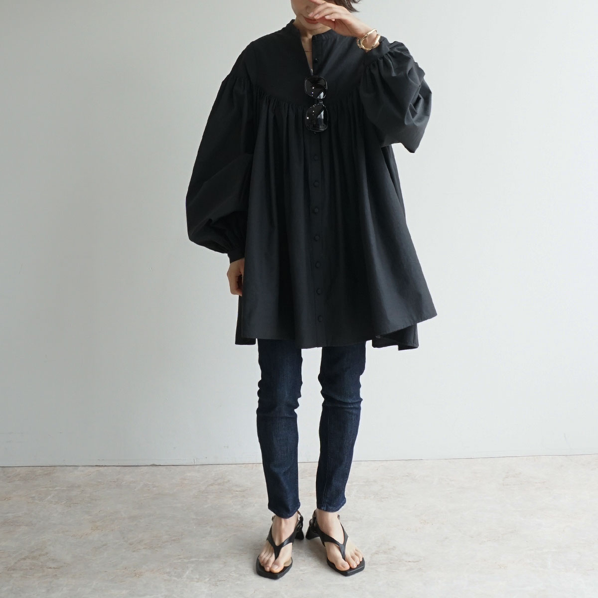 【コグマ】KAPITAL(キャピタル)/フレンチスリーブギャザーチュニック コグマ様専用】KAPITAL(キャピタル)/フレンチスリーブギャザー