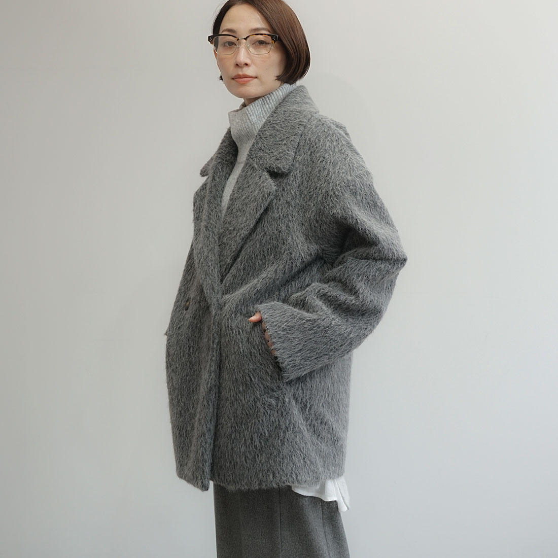 cen.made in Japan/ キモノジャガードブラウス