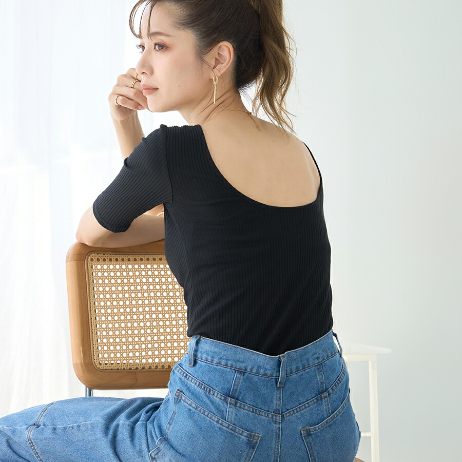 【カリメロ様限定】ホワイトバックオープンボディスーツ over collar body suit／ボディスーツブラウス – Numero CLOSET