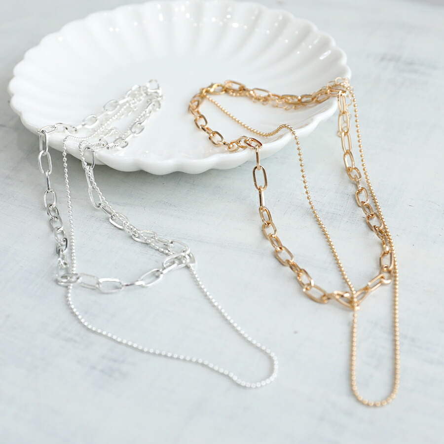 楽天市場】 ボールチェーンネックレス [J953] レディース アクセサリー