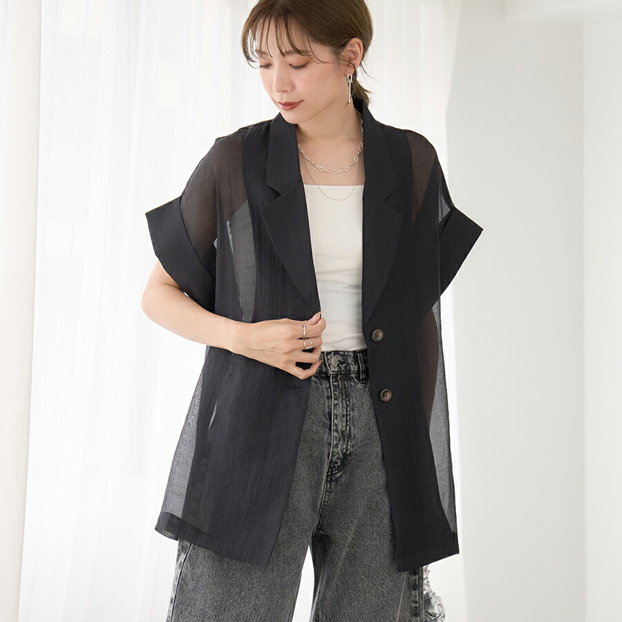 楽天市場】 リネン風クロップドシャツジャケット [C6174] レディース