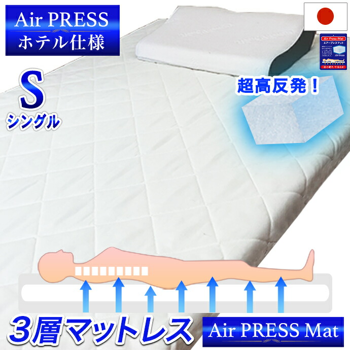 楽天市場】日本製 マットレス ワイドキング 200×200cm 3