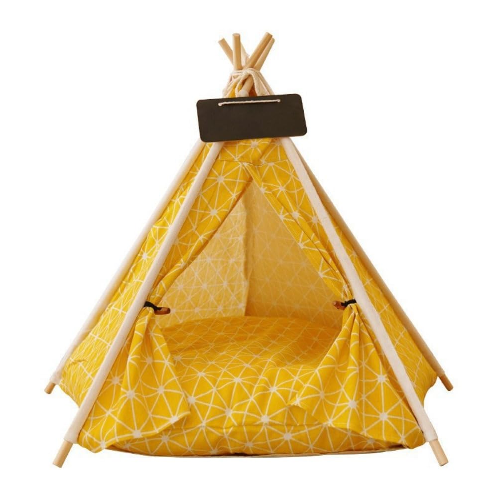 60×60×70cm) (ホワイトスターリネン 五角形特大 暖かくてかわいい 猫小屋 ペットベッド小屋 ペットハウス 春夏秋冬 ペットテン|ファッションファッション