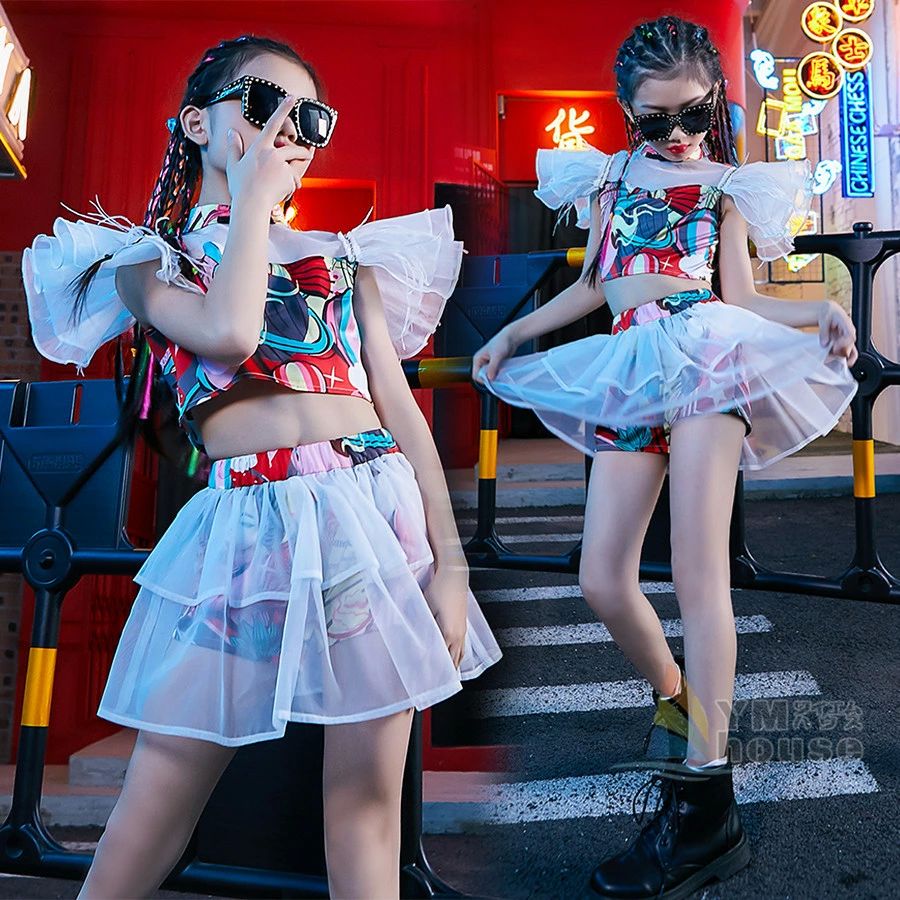 社交ダンス御召しもの キッズ チア 掻き鳴らす会 チアガール セットアップ 勇気付ける団 ズージャー社交ダンス スコート お嬢さん 上演御召しもの