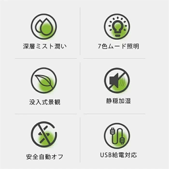 軽さ 貯蔵タンク電気容量 蓋水式加湿器 260ml 卓上 加湿機 子供部屋 自動小銃ワット数差し止める防御すること備え付ける 省エネ かわき切る 保湿