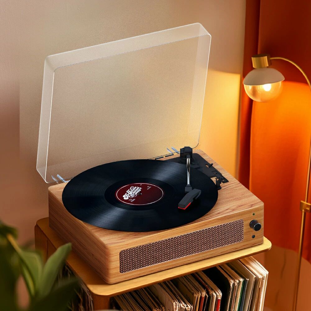 レトロ音楽プレーヤー7/10/12インチのブ 33/45/78 RPM 対応、ベルトドライブに適合した｜ファッションファッション
