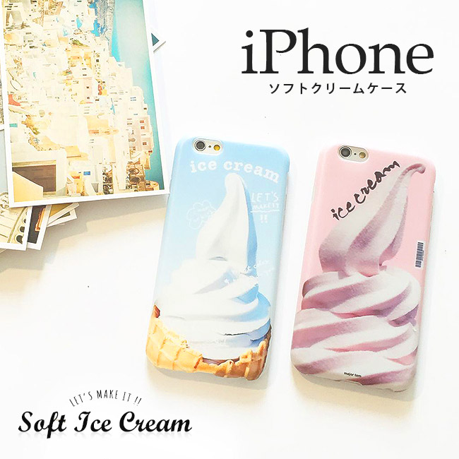 楽天市場 メール便送料無料 Iphoneケースソフトクリームケースソフトクリーム アイスクリーム アイス パステル シャーベットカラー ピンク ブルー 海 レジャー 春 夏 おすすめ Iphone Iphone6 Iphone6s Iphone6plus ペア割 返品不可 ファッショングッズストアーズ