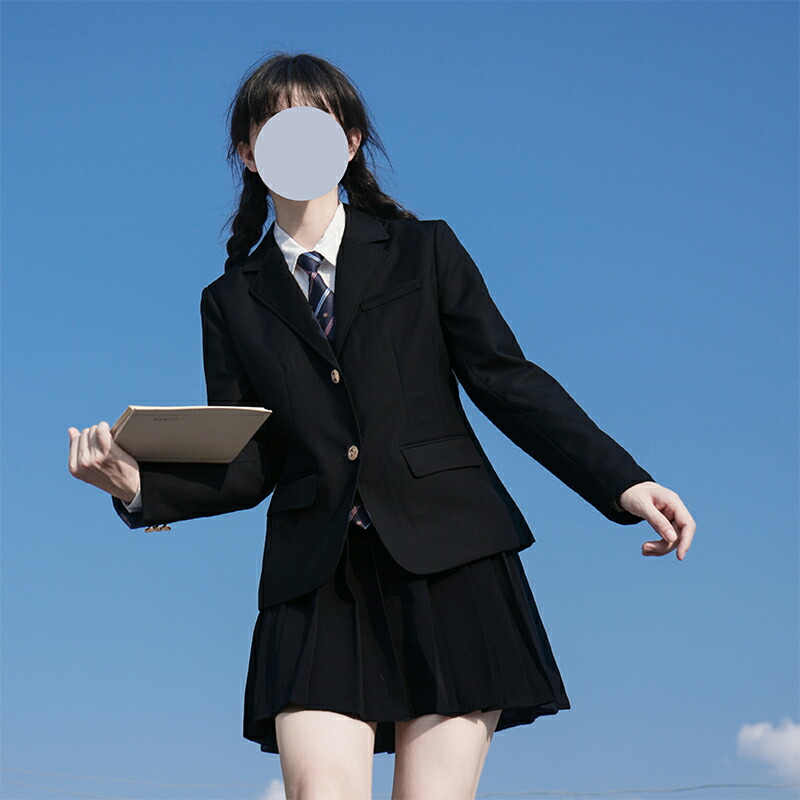 卒業式 スーツ 女の子 入学式 スーツ 卒服 制服 韓国 高校生 小学校 入学式 女子 中学生 ジュニア フォーマルスーツ 黒 ジュニア なんちゃって制服 ジャケット シャツ スカート 3点セット 子供スーツ 小学生 ゆったり 大きいサイズ スーツ 結婚式 卒園式 発表会