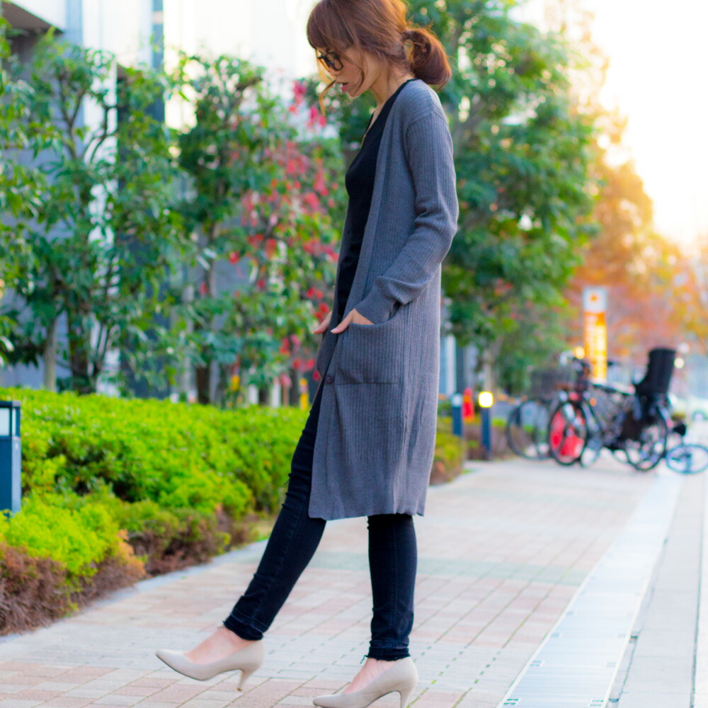 楽天市場 ロングカーディガン レディース コーディガン ロング カーディガン コットン 綿 冬 秋 カジュアル コーデ 大人 羽織り ロング丈 ロングカーデ きれいめ グレー ベージュ 黒 ブラック ネイビー Fashionletter ファッションレター