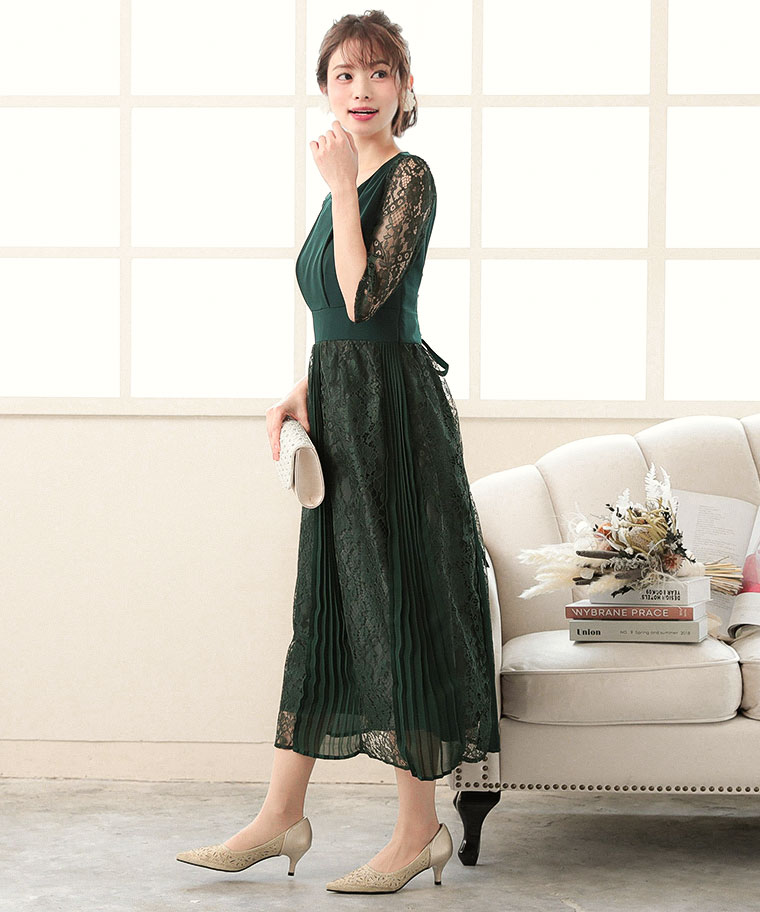 珍しい 楽天市場 結婚式 ワンピース パーティードレス ドレス レース 花柄 プリーツ フレア 刺繍 披露宴 二次会 お呼ばれ 成人式 同窓会 ドレス 演奏会 謝恩会 卒業パーティー 大学生 卒業式 袖あり 袖有り ロングドレス ロング丈 マキシ丈 春 夏 秋 冬 服 服装