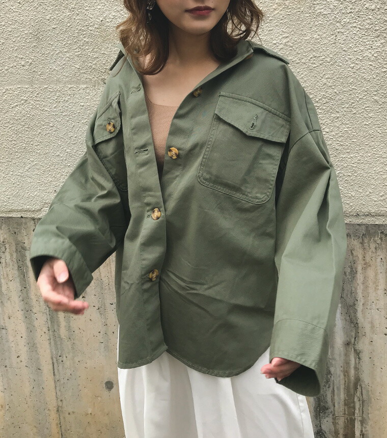 楽天市場 Cpoジャケット ミリタリージャケット ビッグシャツ ミリタリーシャツ シャツ ジャケット レディース ツイル オータムコート 秋コート オーバーシャツ ビッグシルエット ゆったり アウター コート 秋服 秋アウター 大きいサイズ ベージュ カーキ 黒 白 秋