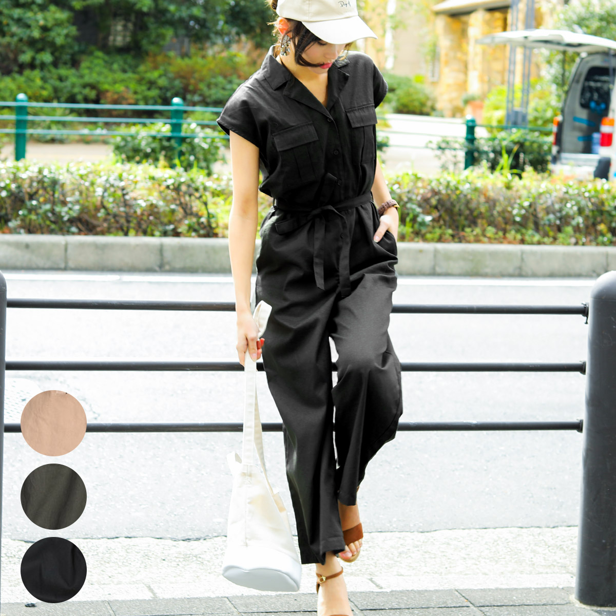 楽天市場 オールインワン ジャンプスーツ つなぎ レディース 秋服 ファッション ワイドパンツ かわいい 韓国 綿 大人 ロンパース フレンチスリーブ コーデ トレンド 半袖 ワンピース サロペット コンビネゾン セットアップ 大きいサイズ メール便送料無料 Fashionletter