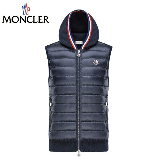 楽天市場 Moncler モンクレール 17年春夏新作 メンズ Gilet ジレット ダークブルー ジャケット ブルゾン ダウン 高級 アウター Fashionplate