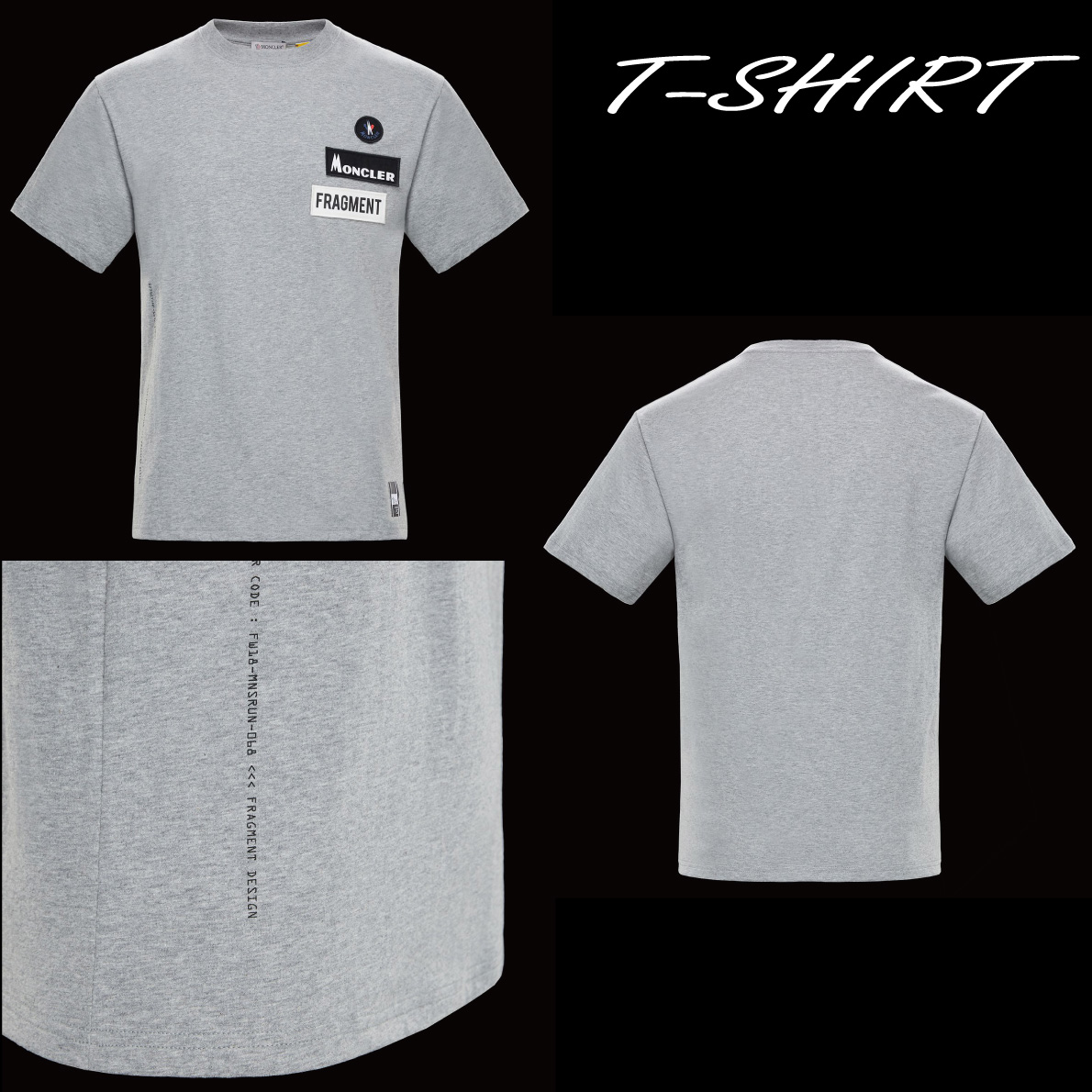 【楽天市場】MONCLER モンクレール 2018年春夏新作 メンズ T-SHIRT Tシャツ Fragment Hiroshi