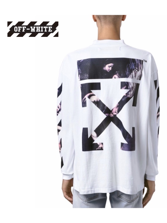 優先配送 Off-White オフホワイト CARAVAGGIO Long sleeve T-SHIRT