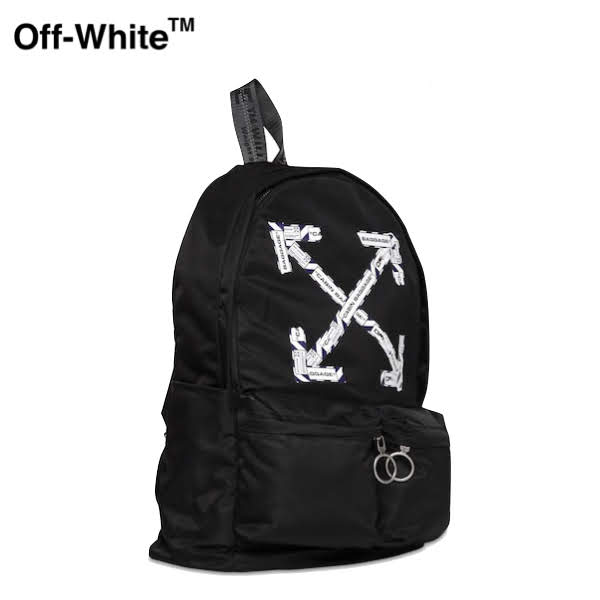 ほぼ未使用品】Off-White ブラック エアポートテープ バックパック