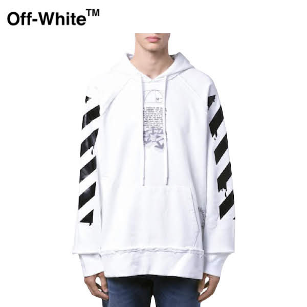 大特価放出！ Off-White Sweat Hoodie Black White Mens 2020SS オフ