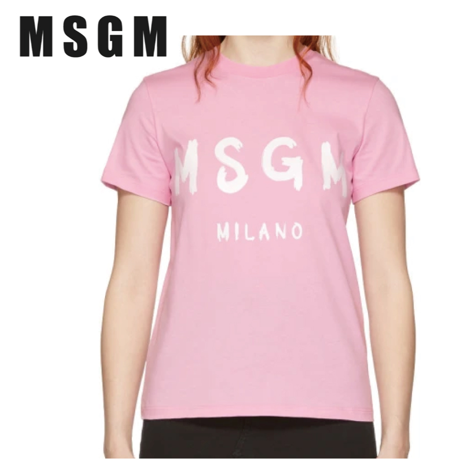 21人気の Tシャツ カットソー Msgm シャツf T ロゴ Milano ピンク エムエスジーエム Dgb Gov Bf