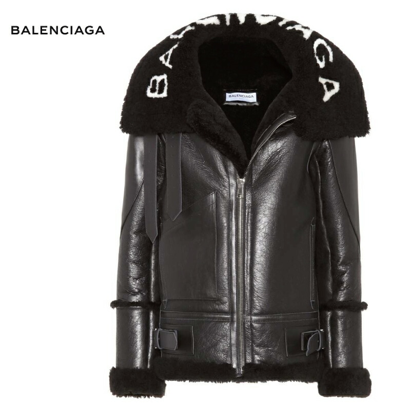 balenciaga shearling coat