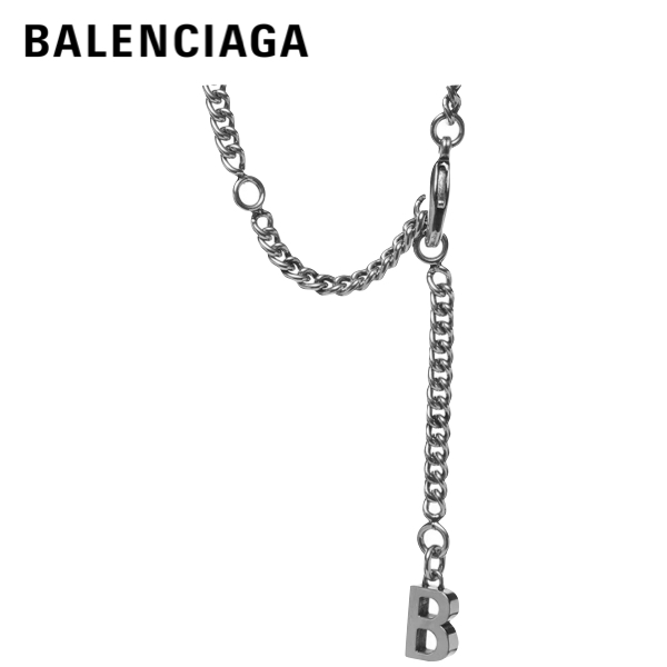 BALENCIAGA Logo necklace Antique 2022年春夏 ネックレス ロゴ silver