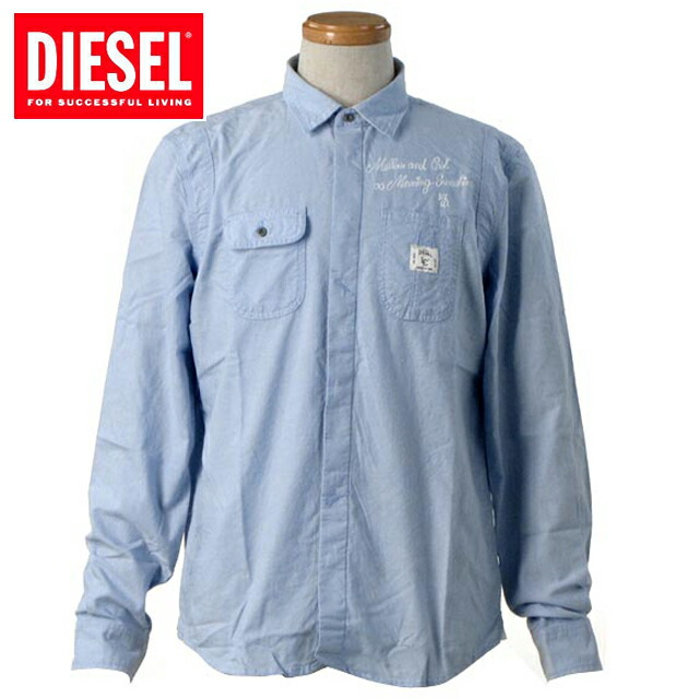 【楽天市場】【送料無料】[DIESEL]ディーゼル 2012年春夏新作 メンズ 長袖シャツ "SMASHING"ブルー【smtb-k】【ky