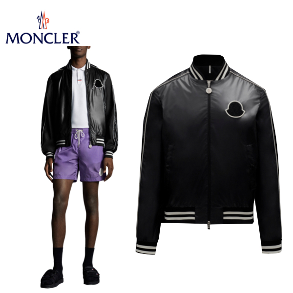 楽天市場】【2colors】MONCLER Detian Leather Down Bomber Jacket