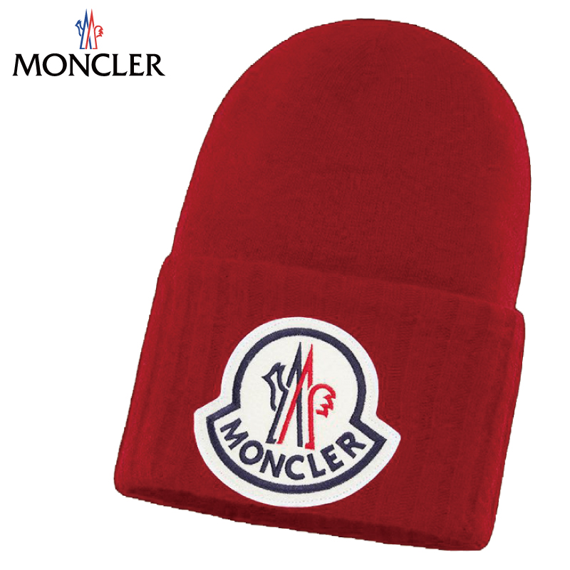 【楽天市場】MONCLER モンクレール BONNET KNit Cap ニット帽 帽子 Red レッド 2019-2020年秋冬