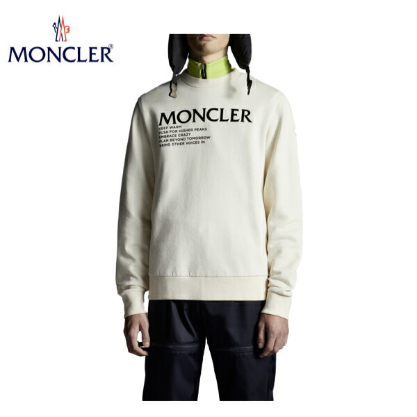 MONCLER Sweatshirt With Lettering オフホワイト トレーナー