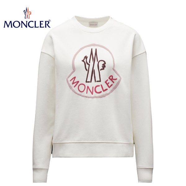 MONCLER Logo Sweatshirt スウェットシャツ オフホワイト Ladys white