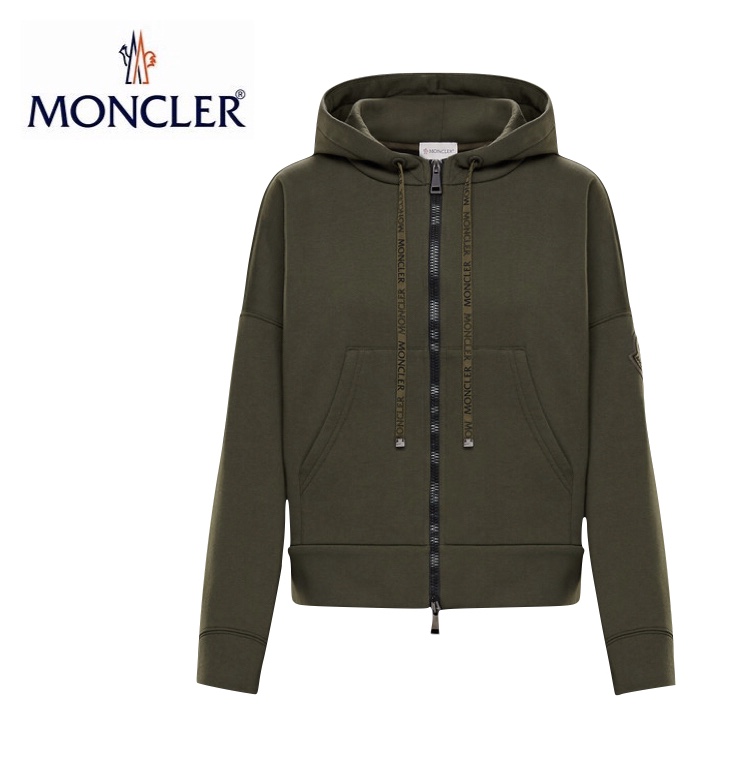 ベビーグッズも大集合 Cardigan Hooded Zipper モンクレール 海外限定 国内未入荷モデル Moncler ジッパー 19 年秋冬新作 カーキ Khaki Green Military レディース Ladys カーディガン フード カーディガン ボレロ Williamsav Com