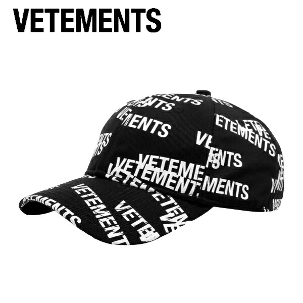 在庫あり/即出荷可】 VETEMENTS STAMPED LOGO CAP Black Mens 2021SS