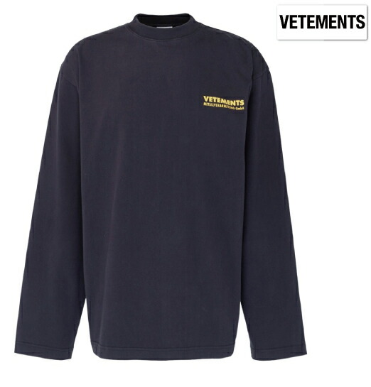 楽天市場】Vetements ヴェトモン 2018年春夏新作 Oversized Embroidered Cotton-Jersey T-Shirt  Tシャツ 半袖 ブラック : fashionplate