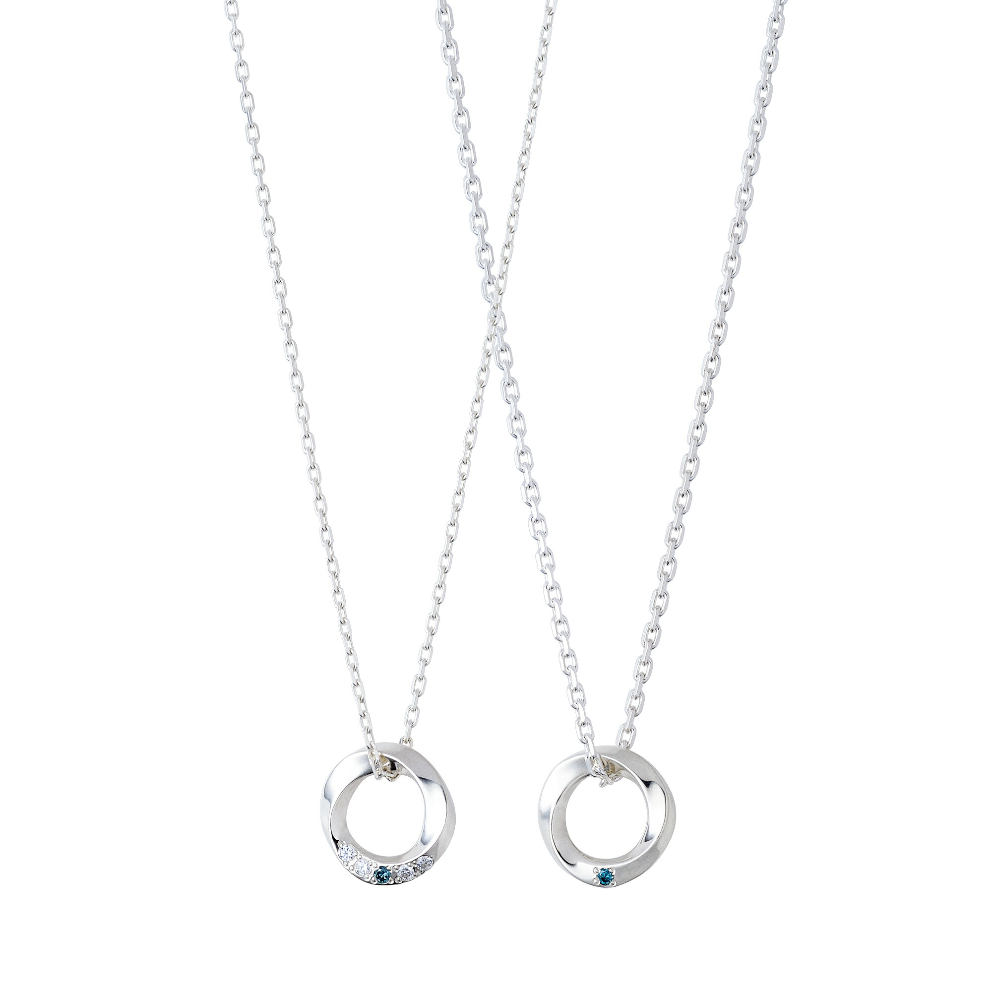 【ラッピング無料】【選べる誕生石チャーム付き】THEKISS公式ショップシルバーペアネックレスペアアクセサリーカップル人気ジュエリーブランドSPD350BDM-351BDM-SCH721-722セットシンプル男性女性2個セットホワイトデーザキス【土日祝日もあす楽対応】