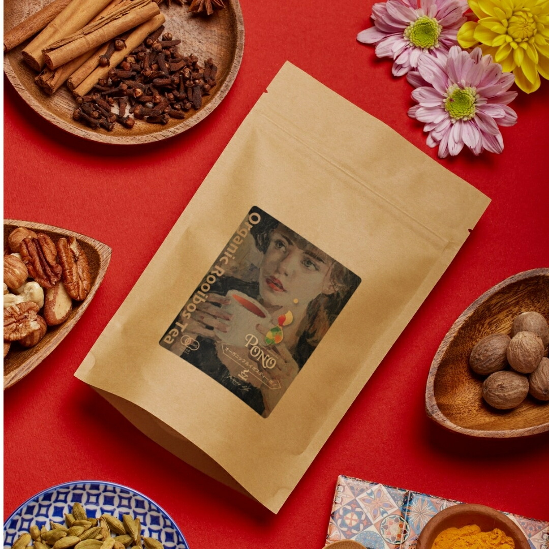 2025.9月改良版。ルイボスティPONO【ポノ】JAS認定、PONO【スーパー