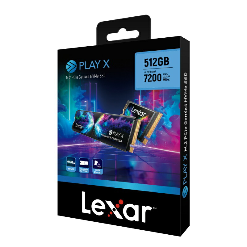 【定め事代わりになる店】Lexar PLAY X M.2 PCIe 4.0 NVMe SSD 512GB 内蔵SSD PCIe Gen4x4 高速道路 高耐久性 M.2 2030 M.2 2230 M.2 2280 SSD m2 ssd 500gb ゲーミングパソコン 事務机とっ始めパソコン 万覚え帳パソコン ミニパソコン ssd記憶装置 増設 取りひろげる 事務机とっ始めマイコン レキサー5年引きうける付き添い人