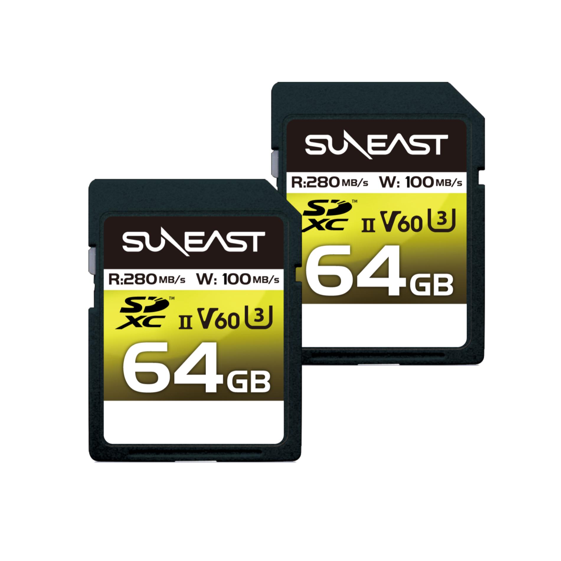 楽天市場】【ポイント5倍】SUNEAST SDXCカード 64GB 2枚セット UHS-II 