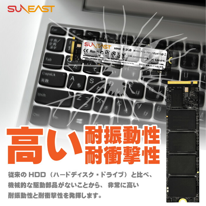 卓出 SUNEAST サンイースト SSD 512GB NVMe PCIe Gen 3.0 ×4 3D NAND 内蔵SSD 国内３年保証  SE900NVG3-512G treinamentocarreira.carperconsulting.com.br