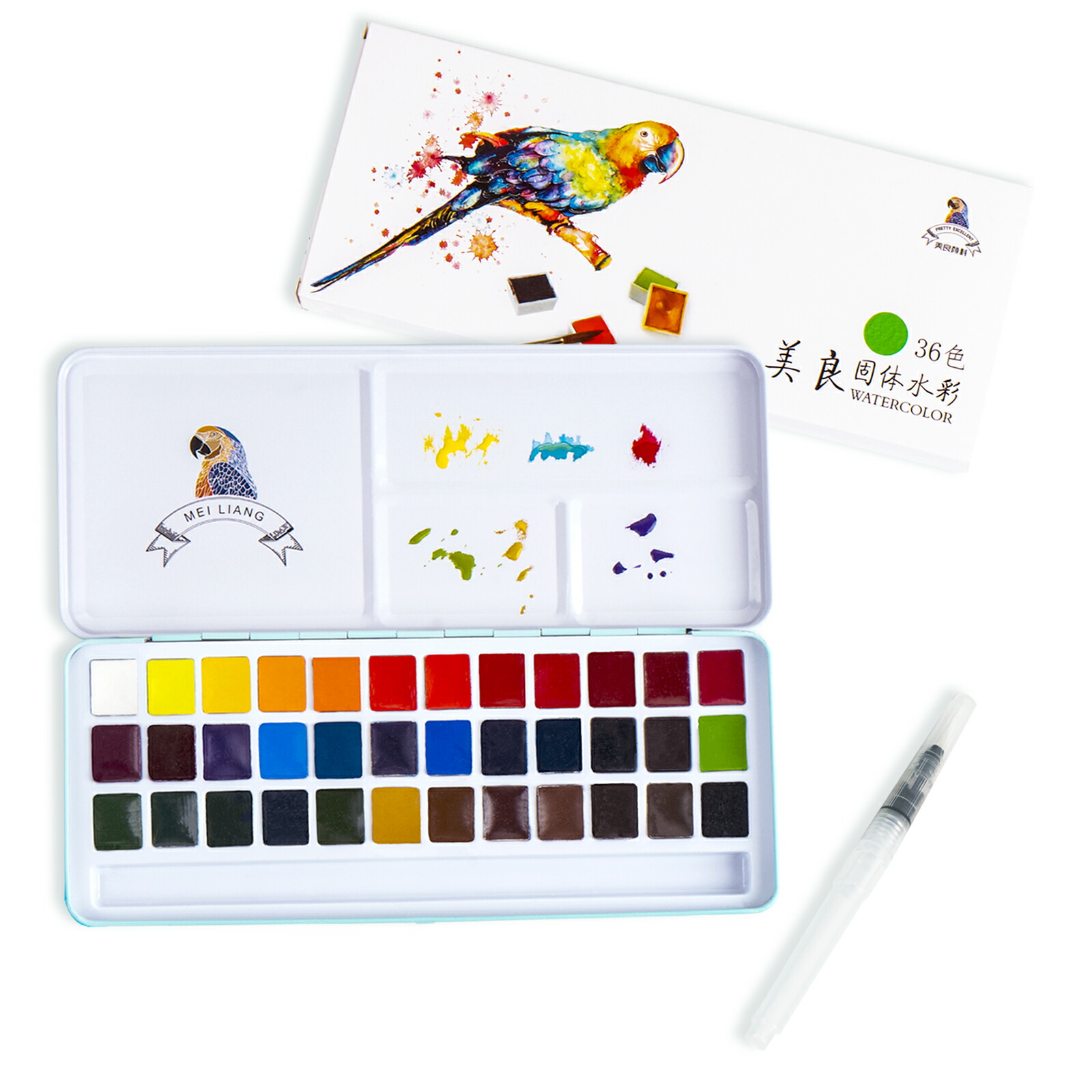 楽天市場 送料無料 水彩絵具 18色 専用ケース付き 透明水彩 固形絵具 スケッチ 水彩画 美術 画材 Rz Suisai メール便対応 Shop Kurano