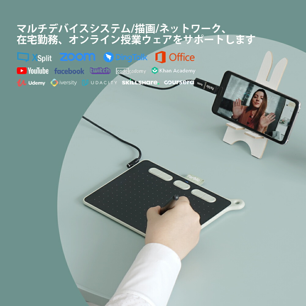 楽天市場 Parblo Ninos S ペンタブ 6x4インチ Android6 0以上 Windows Mac タブレット対応 充電不要ペン 8192レベル筆圧 エクスプレスキー デジタルイラスト オンライン授業 会議 イラスト練習 グリーン Sサイズ 送料無料 Fastsalesdirect