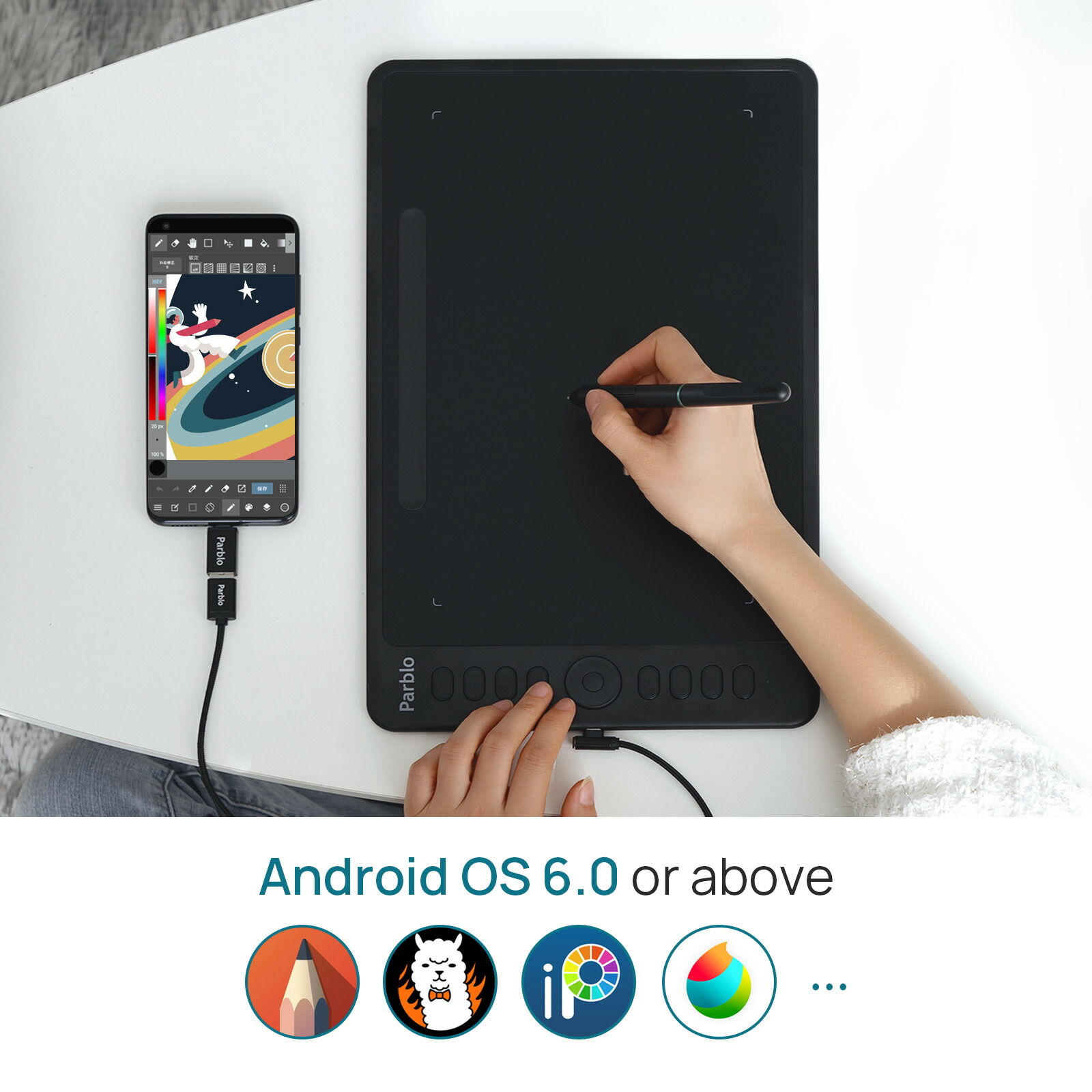 Parblo Intangbo ペンタブ プロ 10x6インチ Windows Macos Android対応 8192レベル筆圧 充電不要ペン 傾き検知機能 ペン入力 デジタル絵 ニ本指グローブ付き オンラインレッスン Suゲーム用 イラスト ブラック Mサイズ Pa013 送料無料 Rvcconst Com